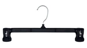 Recycled Black 10" Pinch Grip Extra Cushion Bottom Hanger