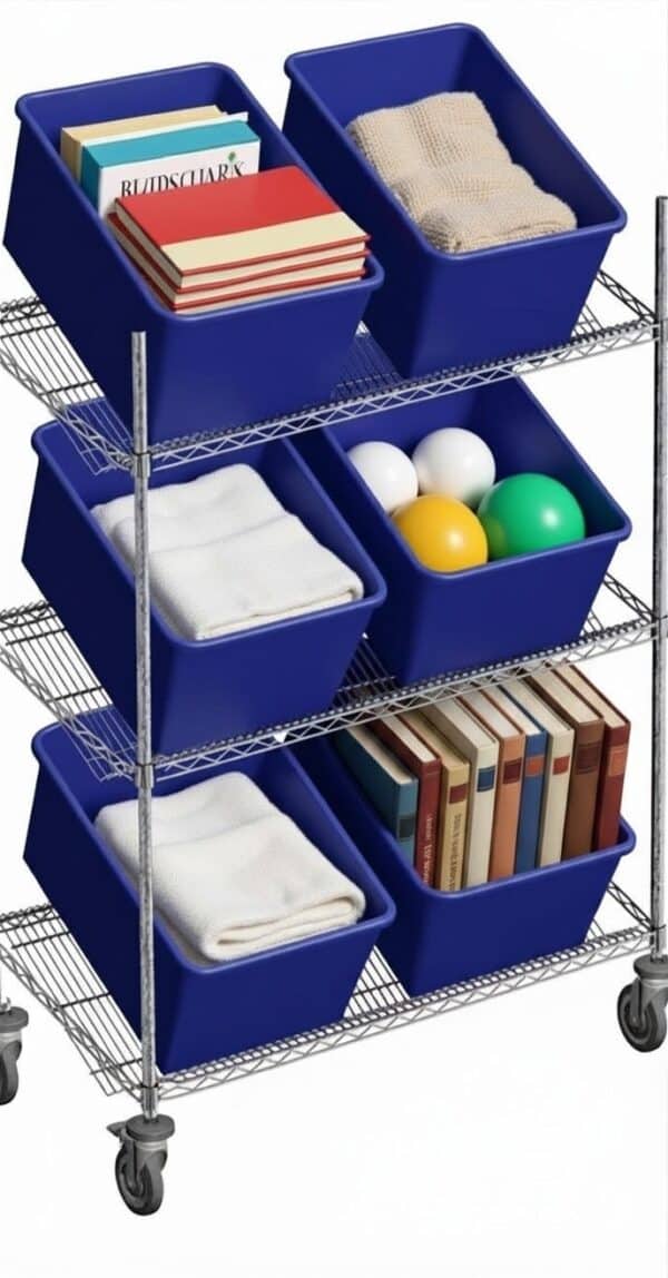 Sortation Cart Rolling Sorting Cart With 3 Shelves - Freedom Distribution